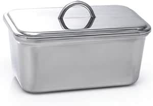 stainless steel butter box|Danesco 1lbs Stainless Steel Butter Dish with Lid / Butter Box.